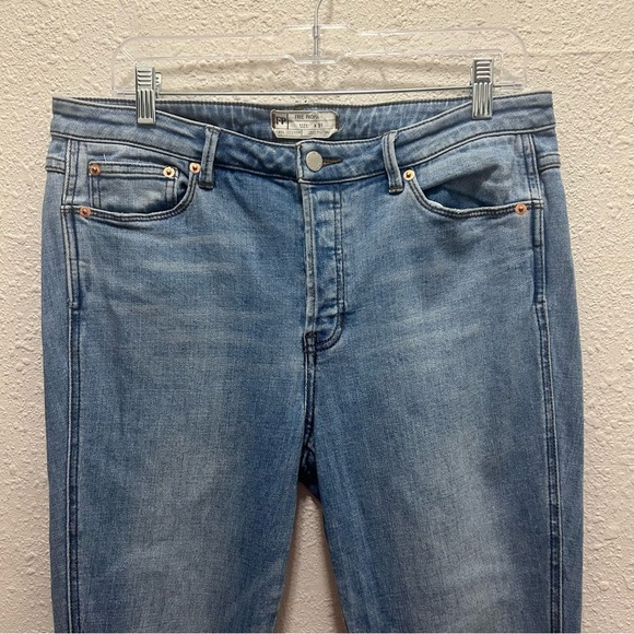 Free People Button Fly Denim Skinny Jeans Size 31 - Picture 2 of 5